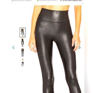 Spanx Black Faux Leather Leggings NWT